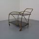 Mid-Century French Brass & Glass Serving Bar Cart, 1960s