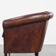 Sheepskin Leather Club Chair with Black Piping