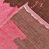 7x10 oversize pink hemp rug, 218x295cm