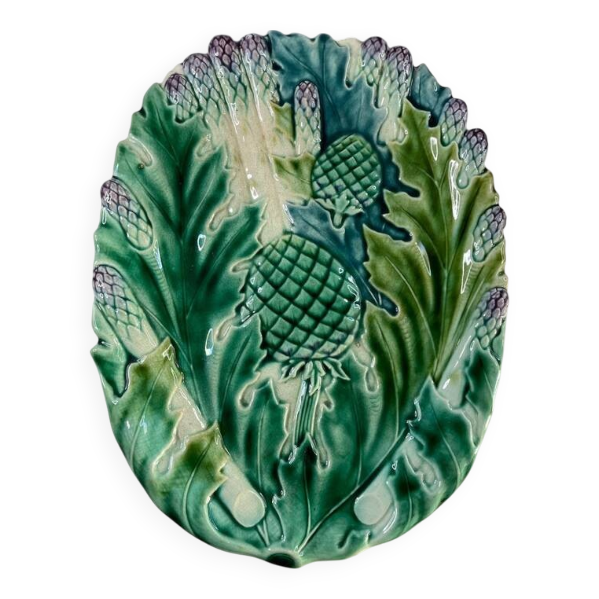 Vintage barbotine dish