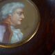 Miniature gouache portrait, 19th century, of an aristocratic man in profile