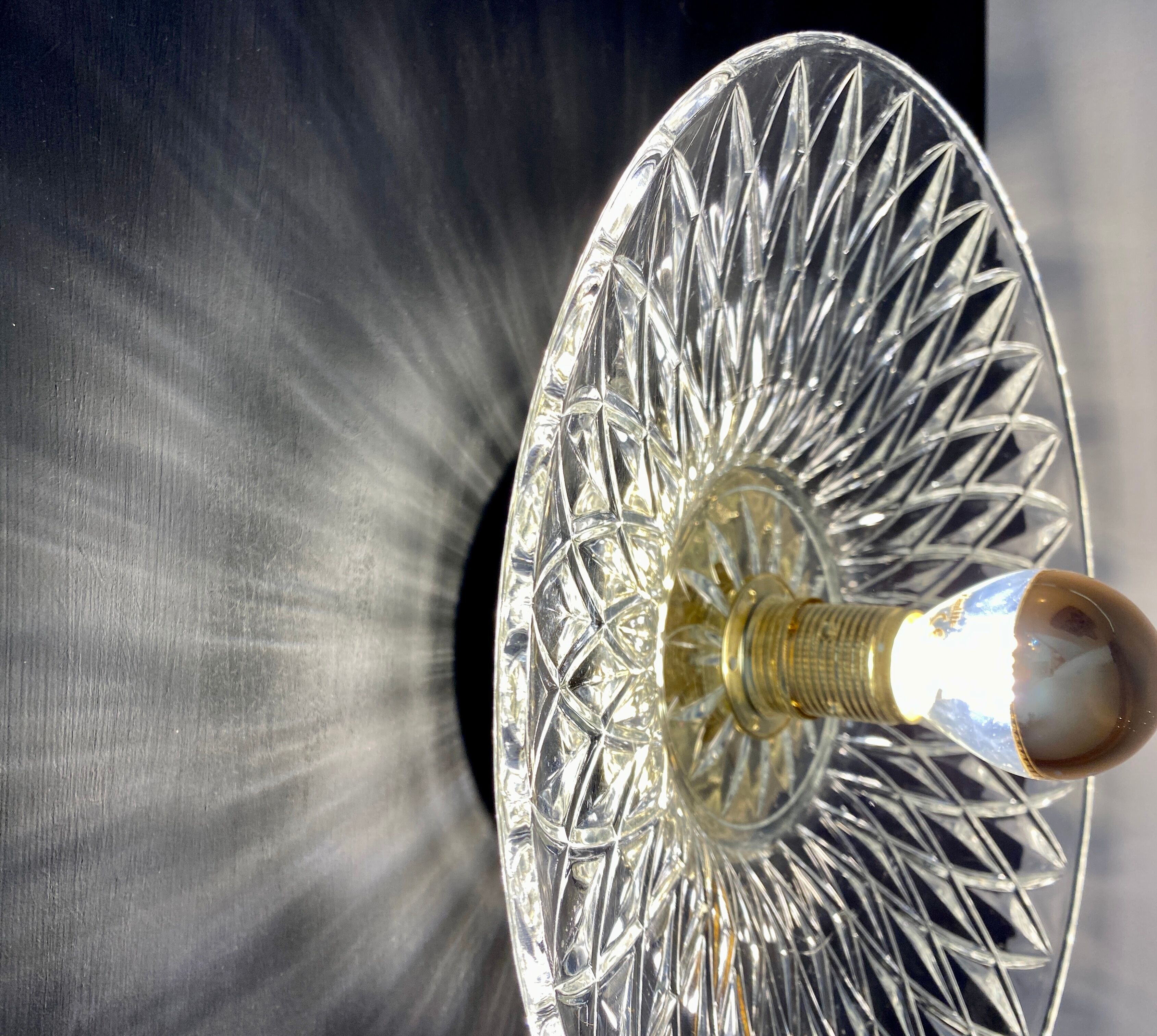 Vintage lampshade in chiseled glass