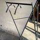 Coat rack with mirror in metal Memphis style (1980s)