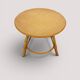 Table d'appoint tripode vintage en rotin et bambou (Ø44 cm) – Style Riviera