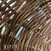 Rattan storage pouffe from the 60s-70s.