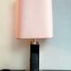 Table lamp, in lacquered wood and brass by Jean Claude Mahey 1970