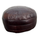 Vintage French Patchwork Leather Ottoman, 1960s