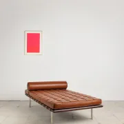 Meridian Barcelona in leather by Mies van der Rohe, Knoll International