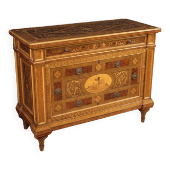 Great inlaid chest of drawers in Louis XVI style