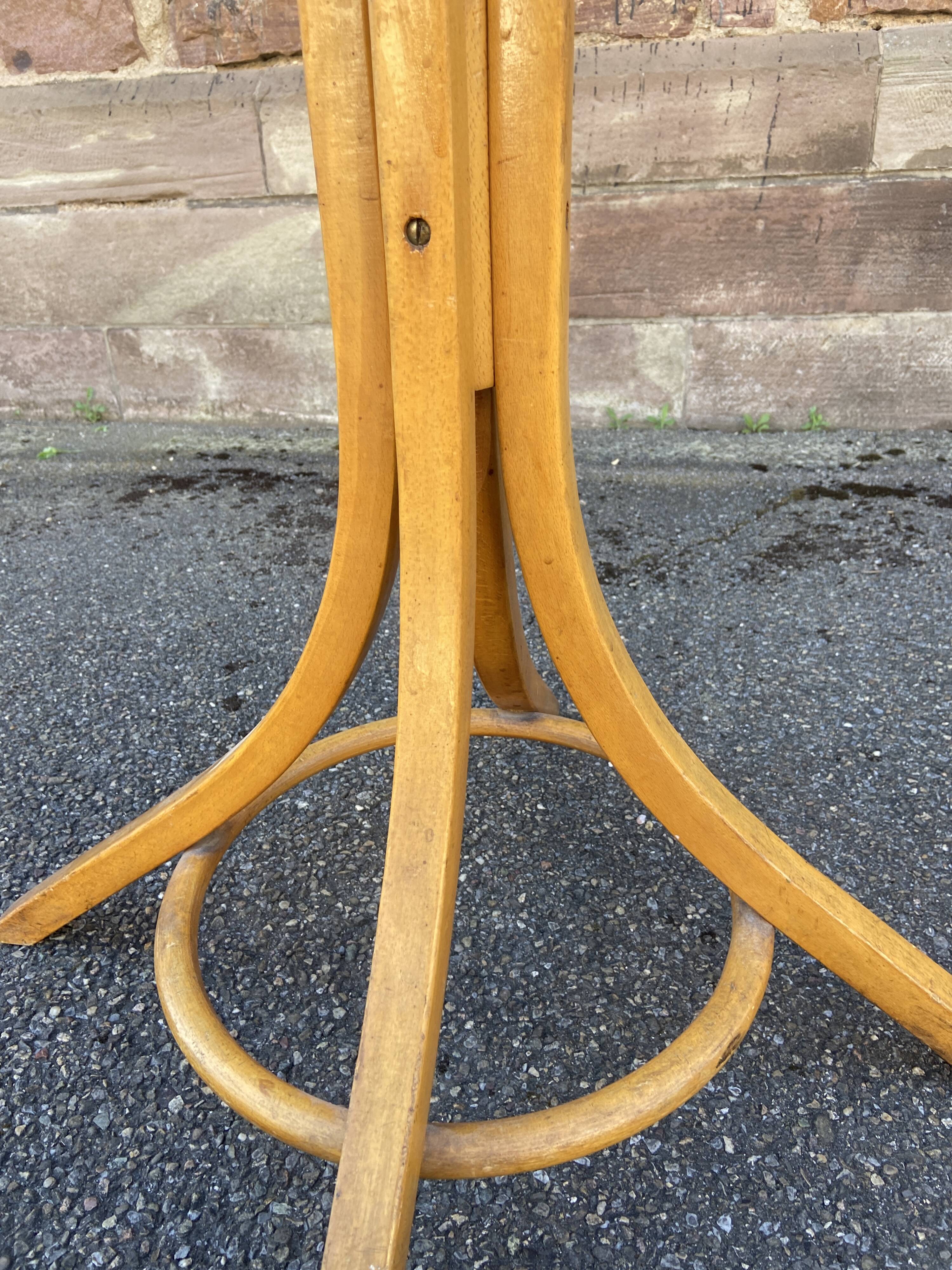 Antique French Art Deco Parrot Coat Rack Curved Wood Baumann