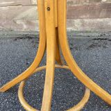 Antique French Art Deco Parrot Coat Rack Curved Wood Baumann