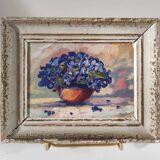 Tableau Bouquet de Violettes fin XIXème siècle