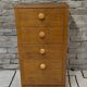 Vintage oak chest of drawers with a drop-down flap – 1960s