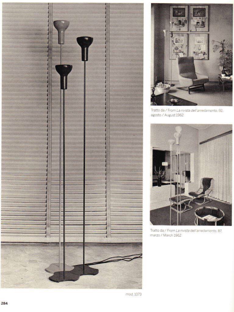 Vintage modernist floor lamp, Gino Sarfatti model 1073, Arteluce Italy 1956