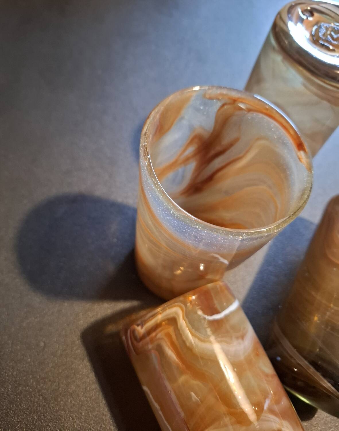 Set of 4 hand-blown glasses