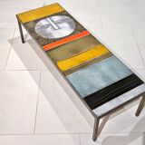 Ceramic coffee table "Sun" by Roger Capron