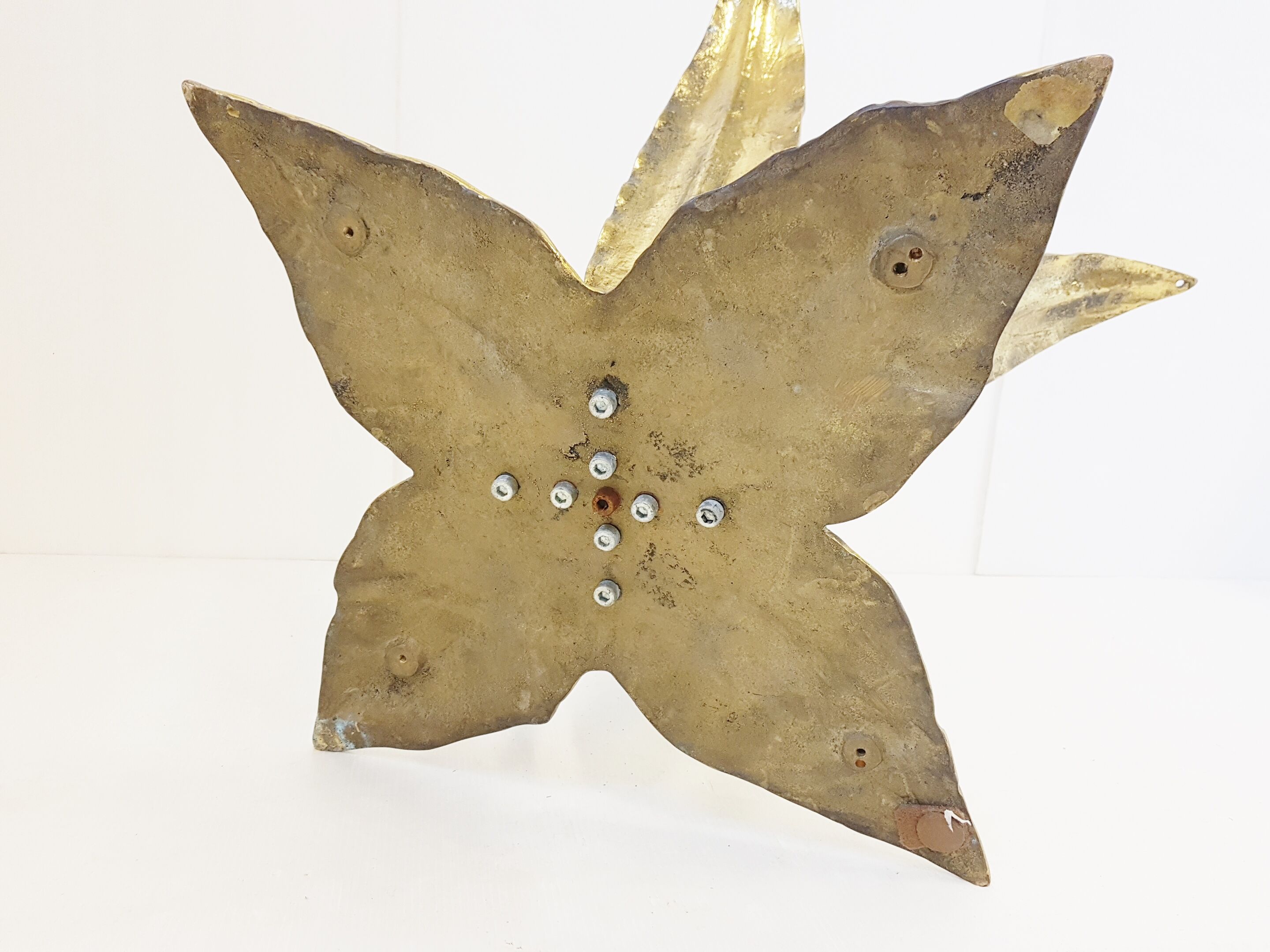 Bronze coffee table golden 1970