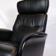 Lounge chair made in black leather & aluminium swivel from 1970s