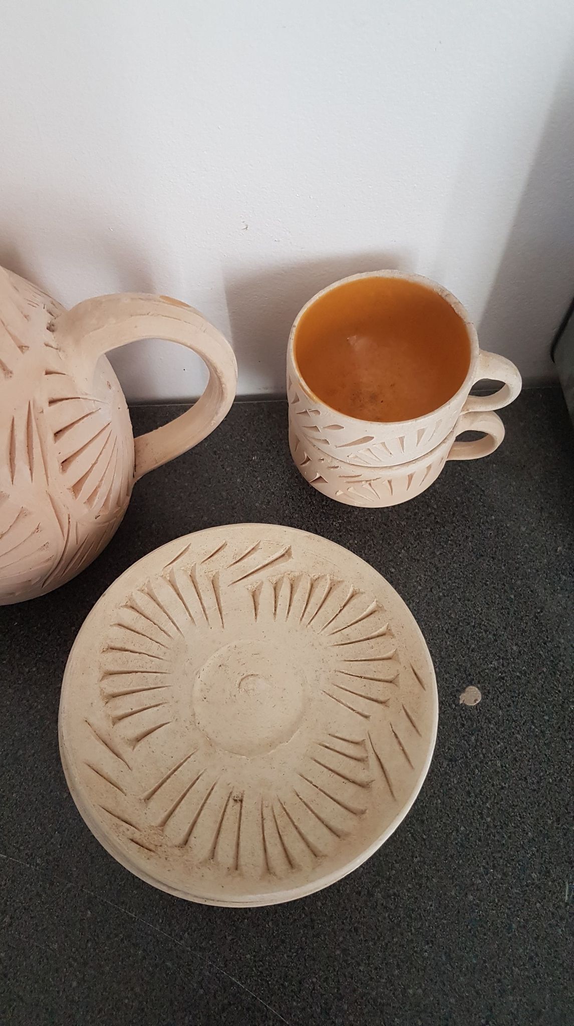 Terracotta tea set