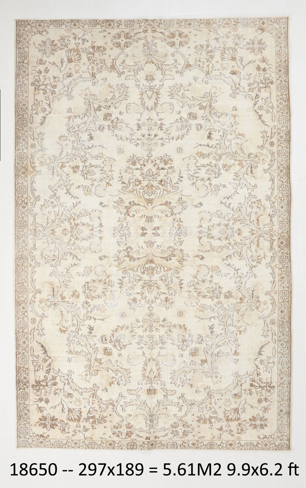 6x10 classic oriental vintage rug 189x297cm