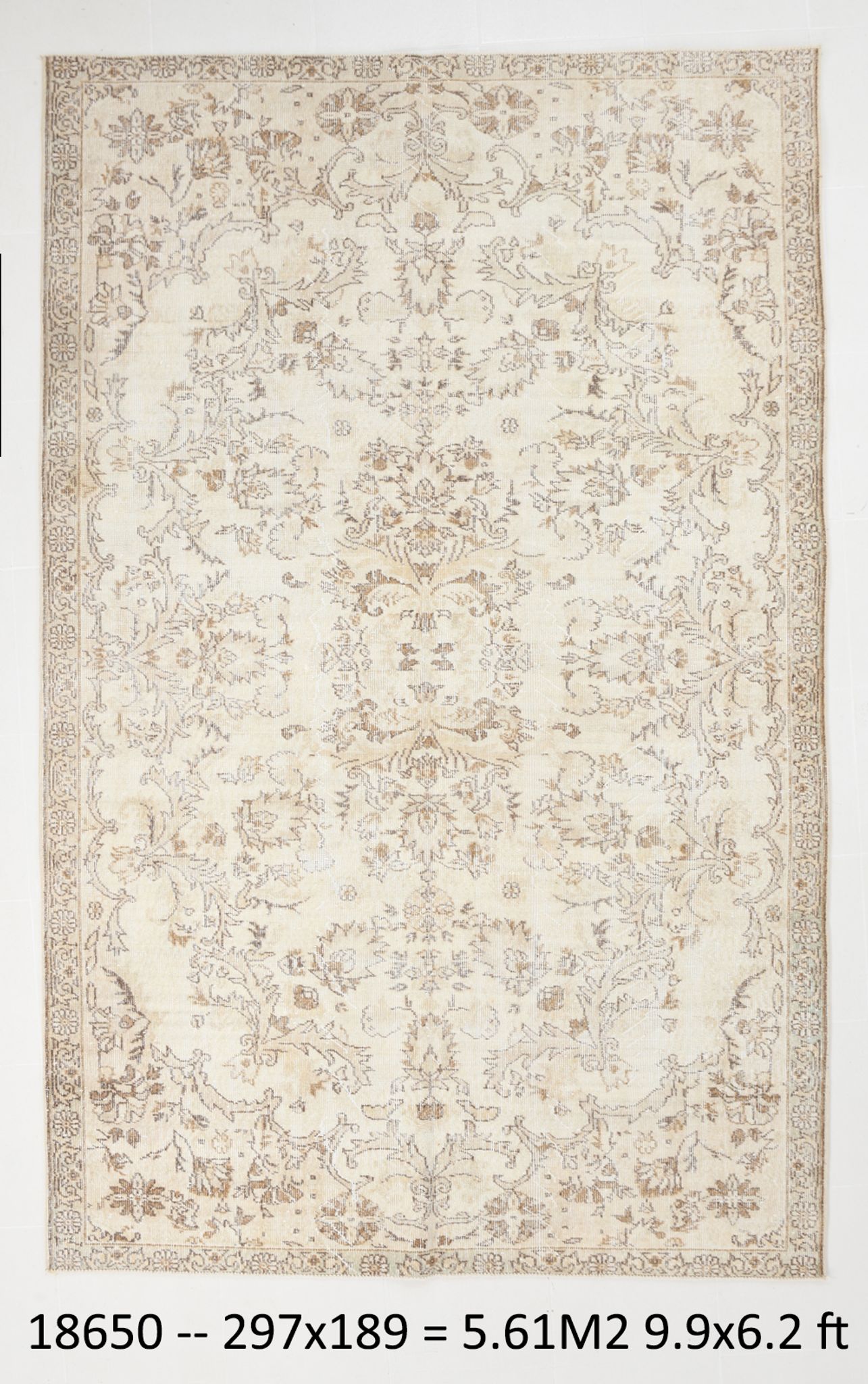 6x10 classic oriental vintage rug 189x297cm