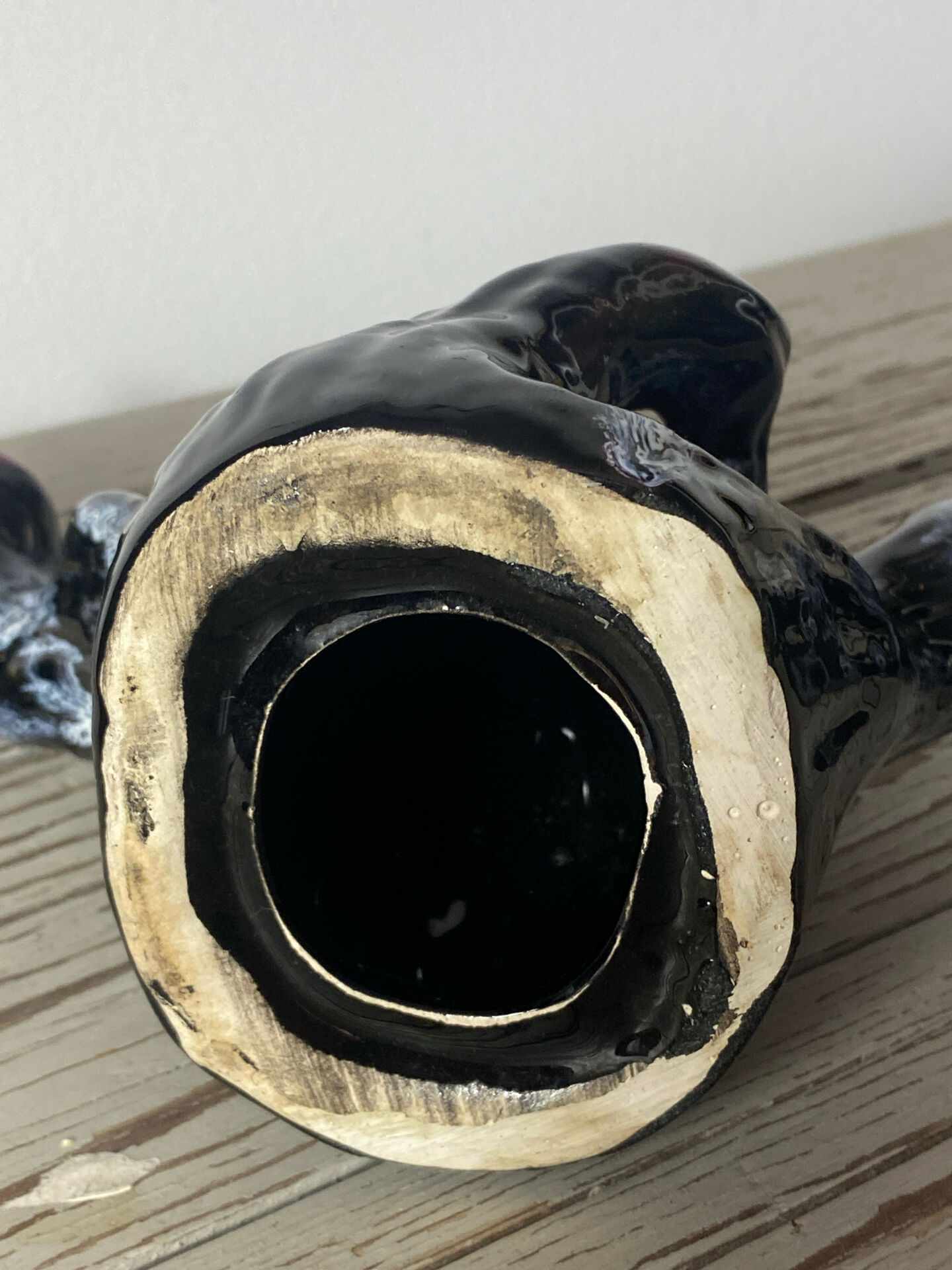 Double ceramic candlestick Vallauris