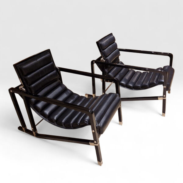 Eileen Gray, Paire de Fauteuils « Transat »