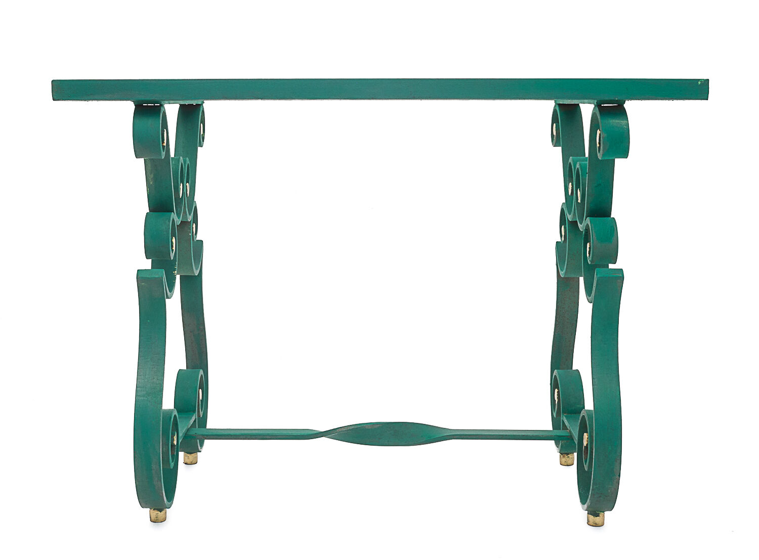 Wrought iron coffee table, Merceris, 1950