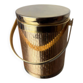 Golden disco era ice bucket, gilded mirrors, Italy, 1970
