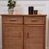 Commode rotin et bambou