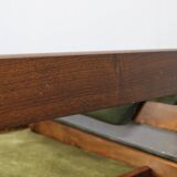 Mid-century Czechoslovak green leather sofa, 1970s