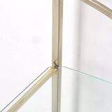 Hollywood Regency glass and chrome library