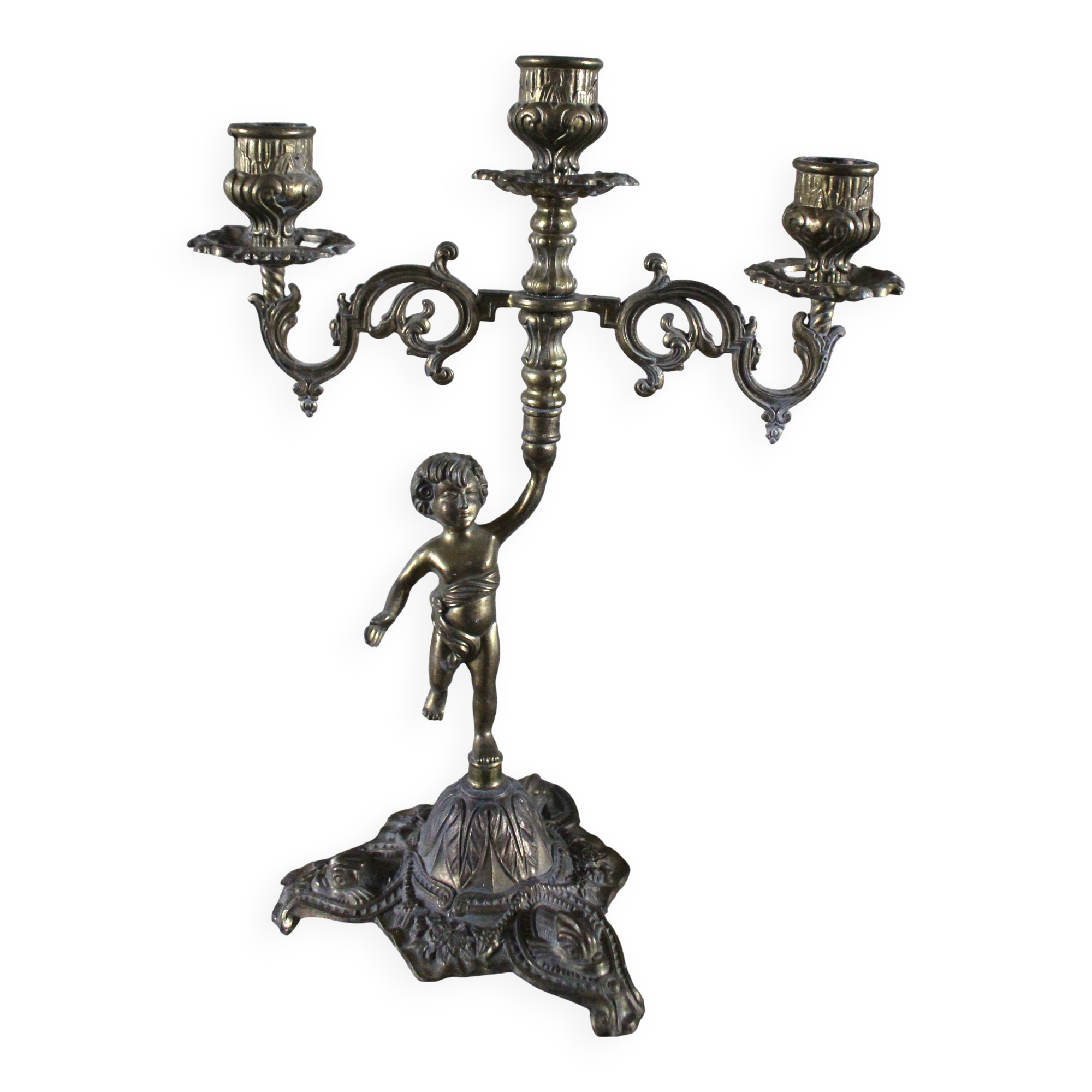 Regulated chandelier with three candle holders Angelot