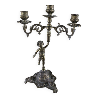 Regulated chandelier with three candle holders Angelot