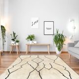 Modern Moroccan carpet white