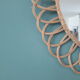 Vintage rattan mirror 46x46cm