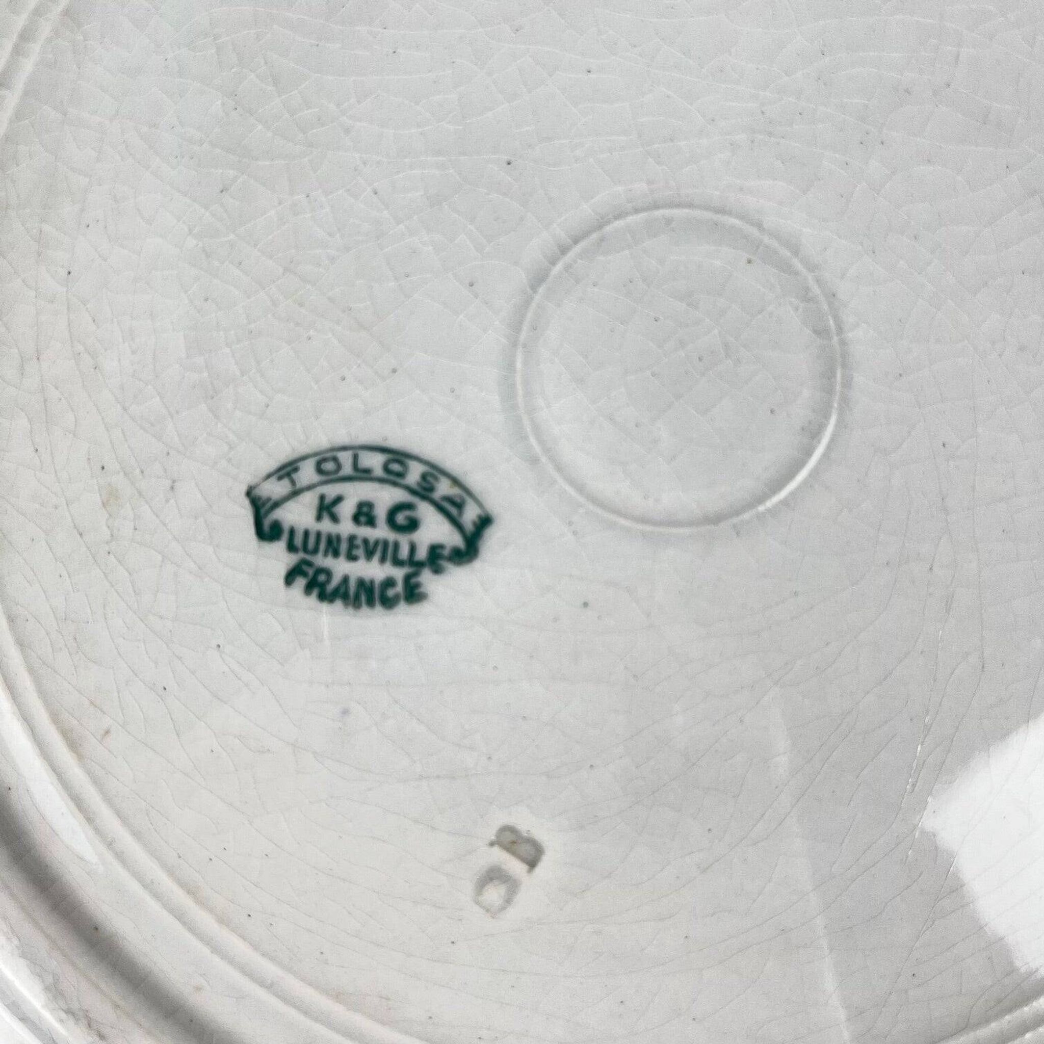 Plat rond KG Lunéville "Tolosa", 1910-1920