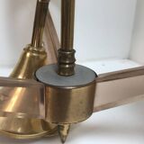 Perspex, brass and plexiglass chandelier from the 60s