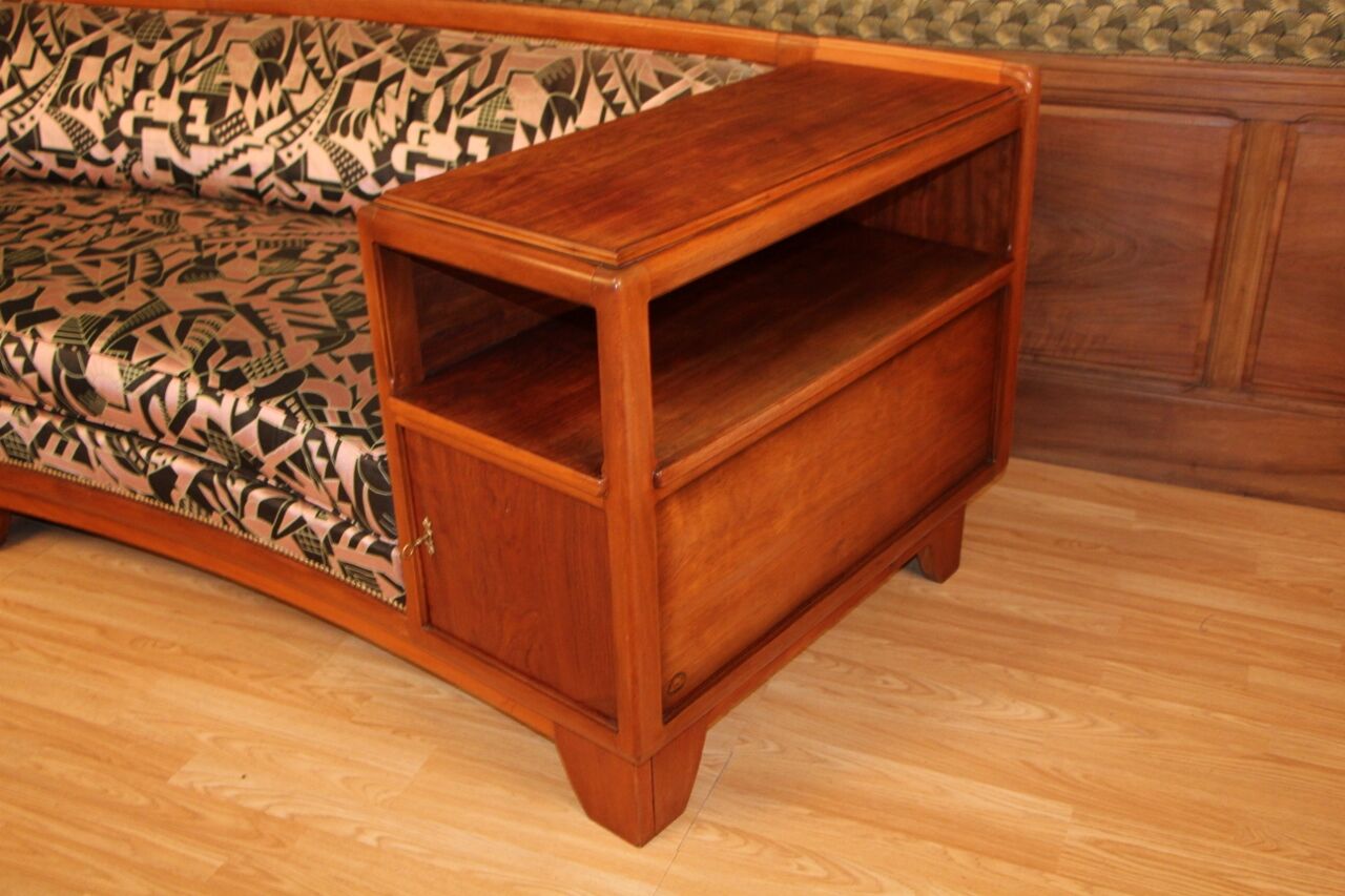 Art deco bench of the Majorelle workshops 330 cm long