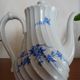 Limoges Haviland porcelain teapot - Blue cherry - Twisted sides