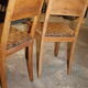 Lot de deux chaises cannées reconstruction