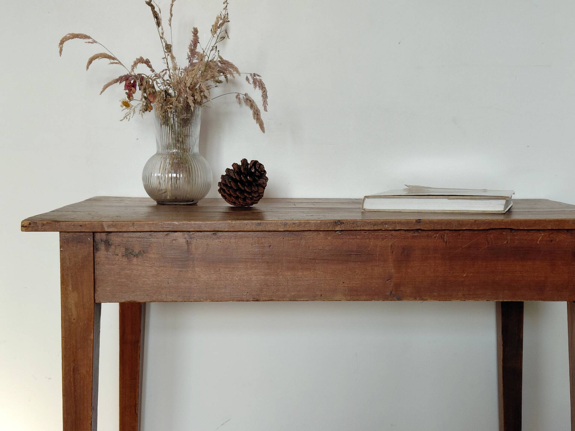 Compact desk in vintage cherry wood