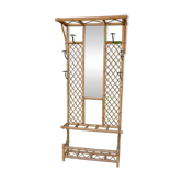 Vintage rattan wardrobe