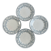 Set of 4 flat plates Creil and Montereau Labrador