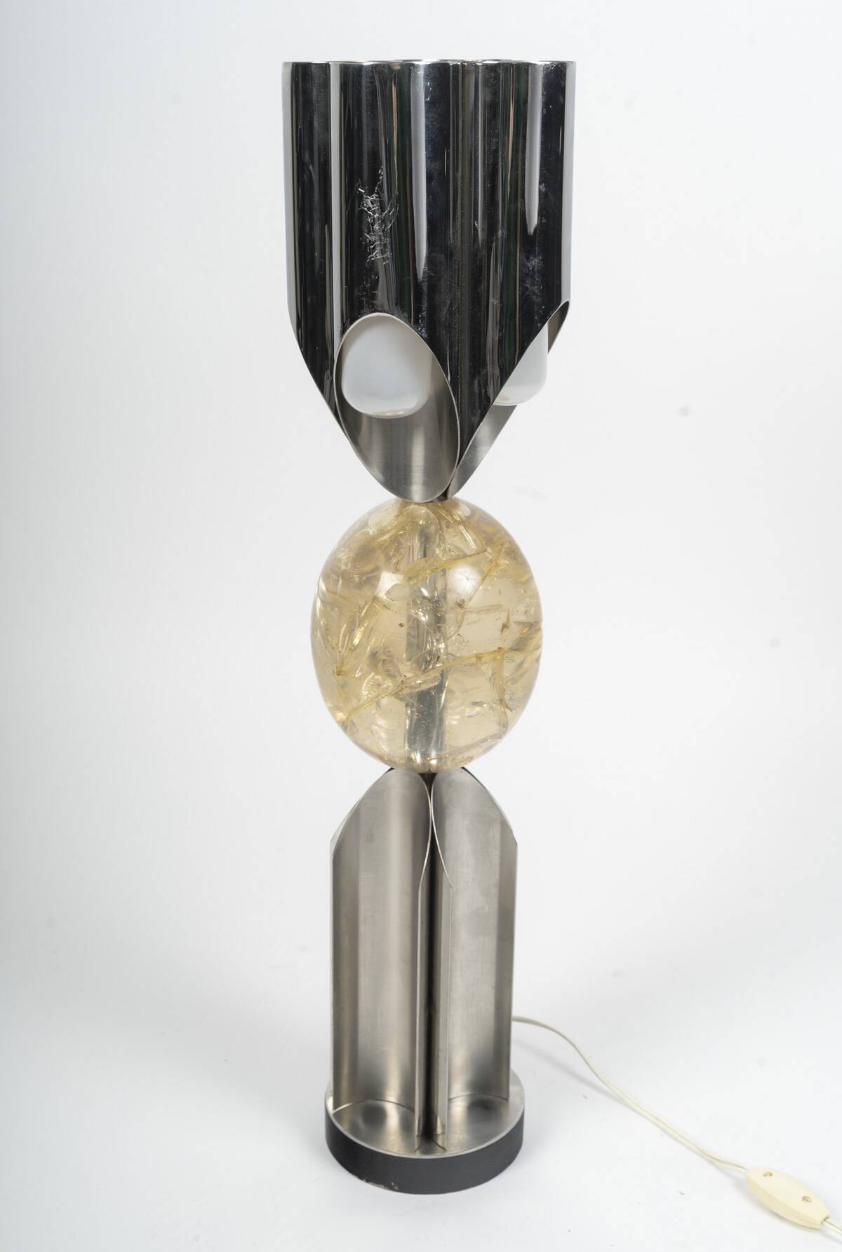 Lampe "Orgue Oeuf" par la Maison Charles, années 1970