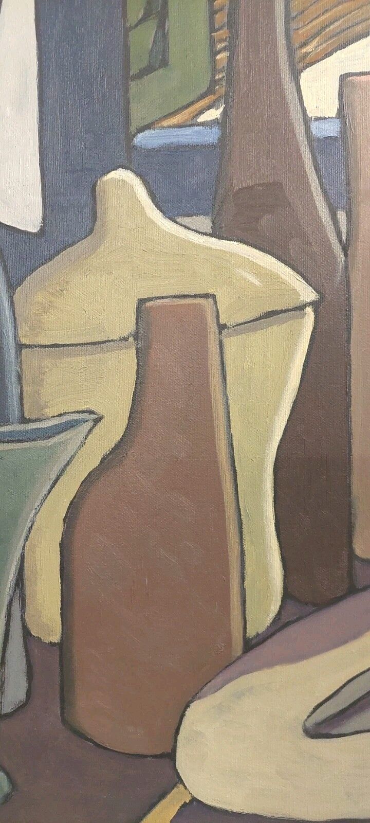 Oil painting on canvas "Still Life with Plate" Franco Prayer (1924) 60x50 cm