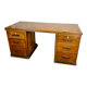 Wooden desk with pedestals