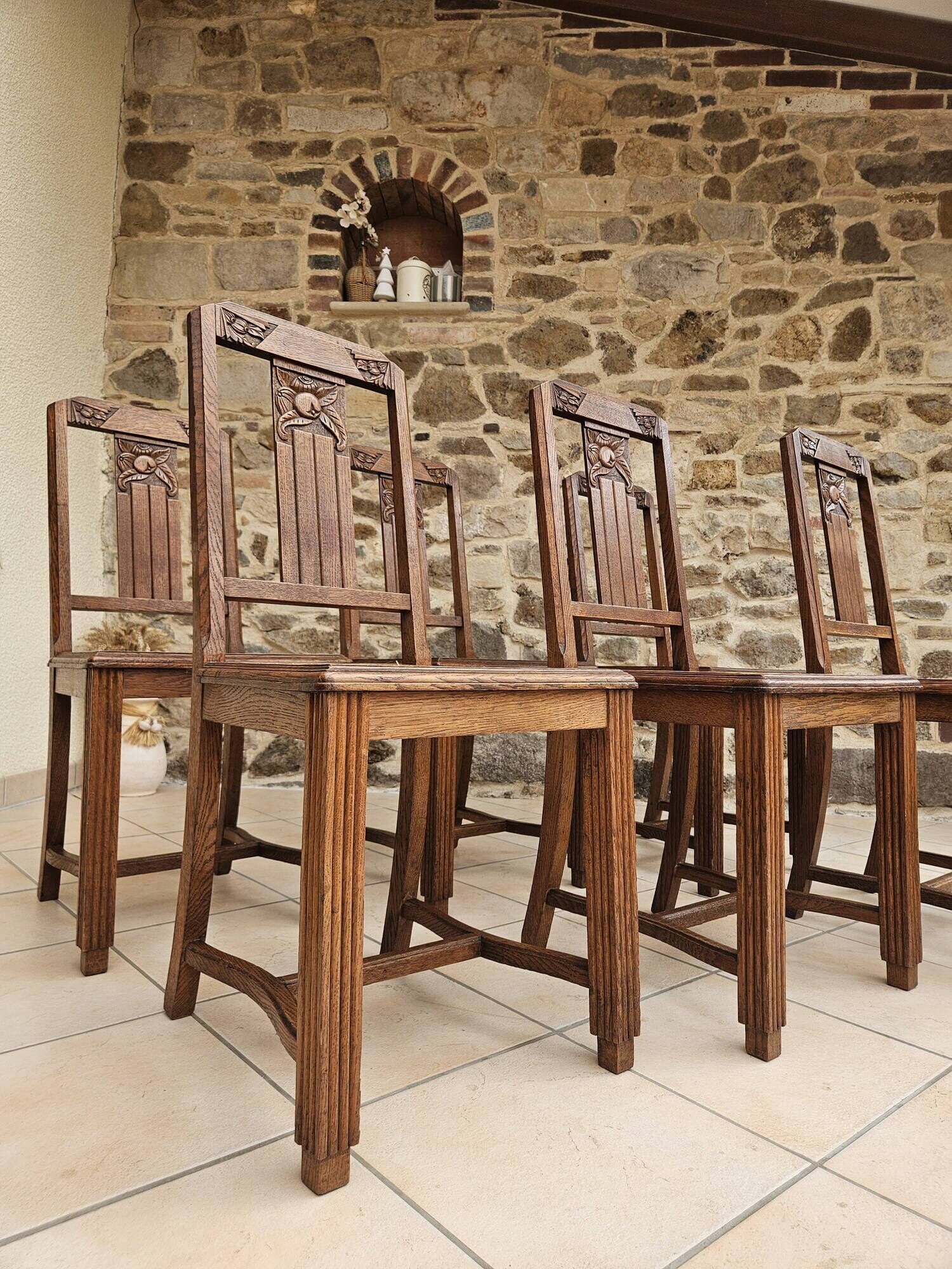6 chaises art déco