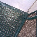set of 4 perforated metal garden armchairs