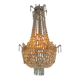 Pearl Bag, Chandelier Trimmed with Rows of Cut Crystal Beads, Circa 1
